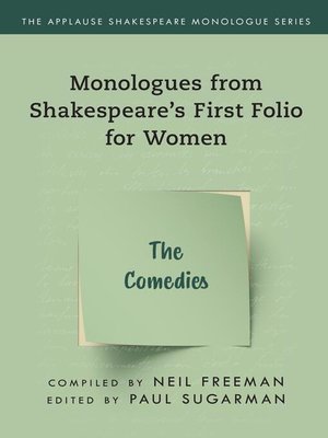 cover image of Monologues from Shakespeare's First Folio for Women